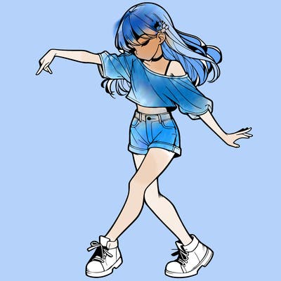 realistic girl danceing