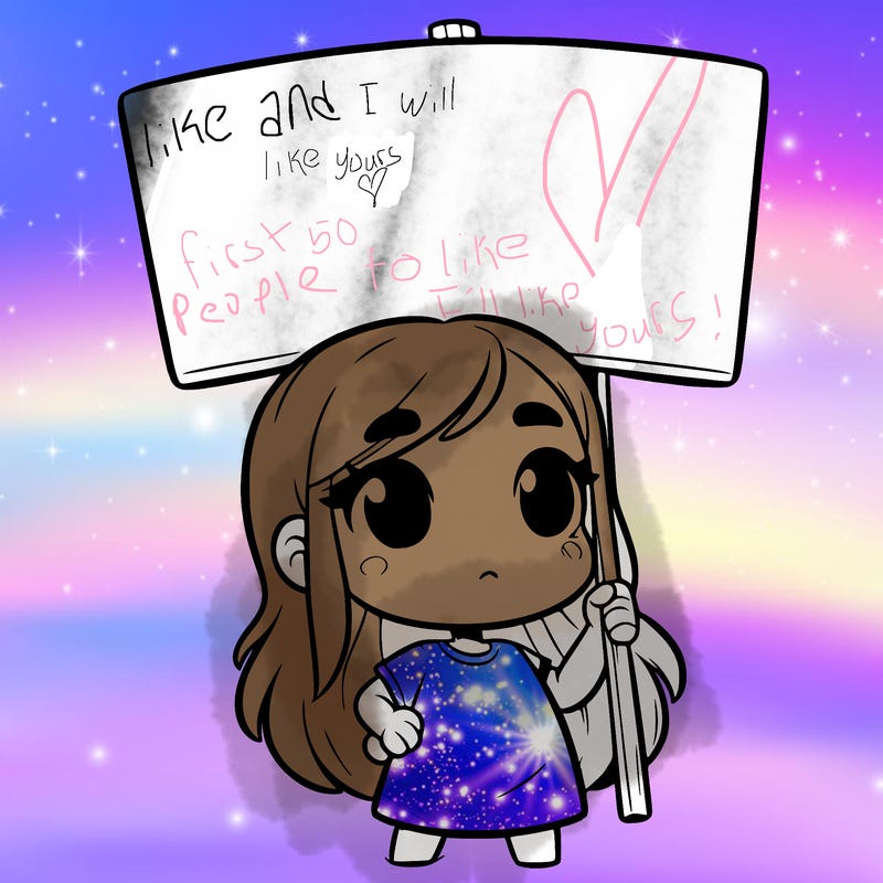 girl with blank sign