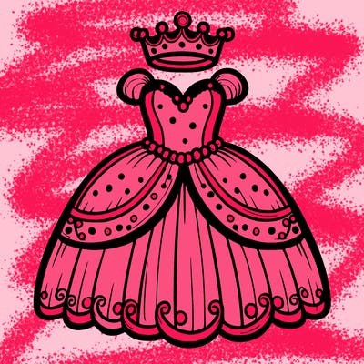gown with tiara