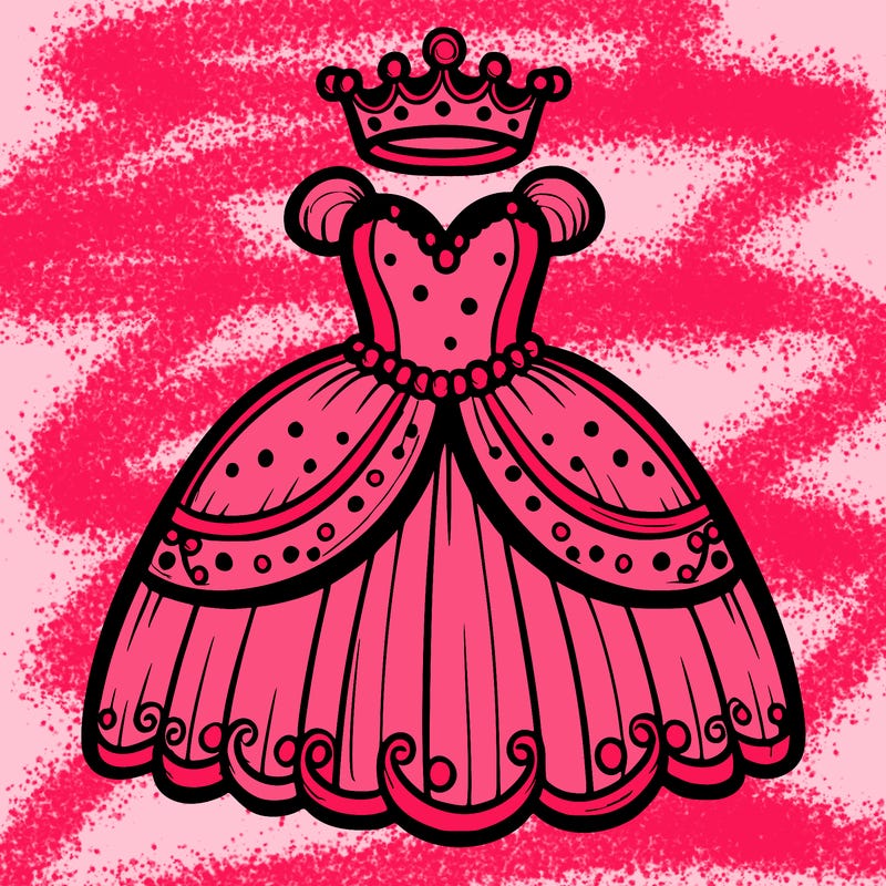 gown with tiara