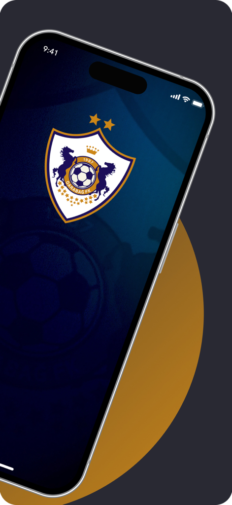 Qarabagh FK - The Qarabagh FK official app splash screen featuring the club emblem