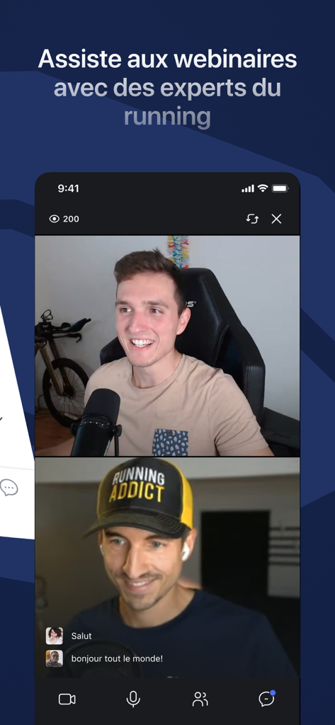 Live running webinar featuring expert coaches on the Campus app