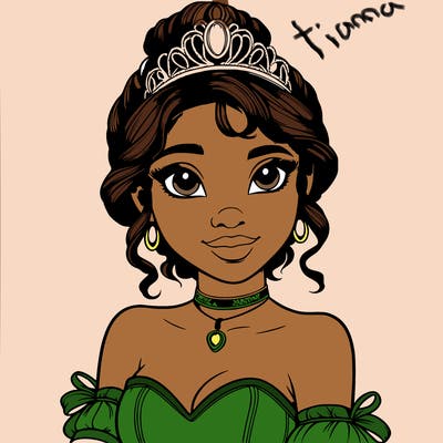 realistic princess tiana
