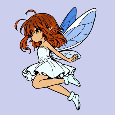 manga fairy flying