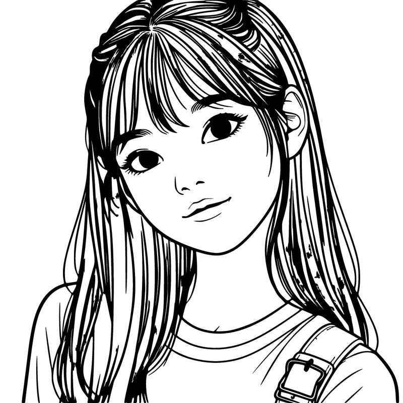 a realistic korean teenage girl