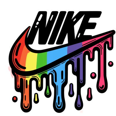 dripping nike logo