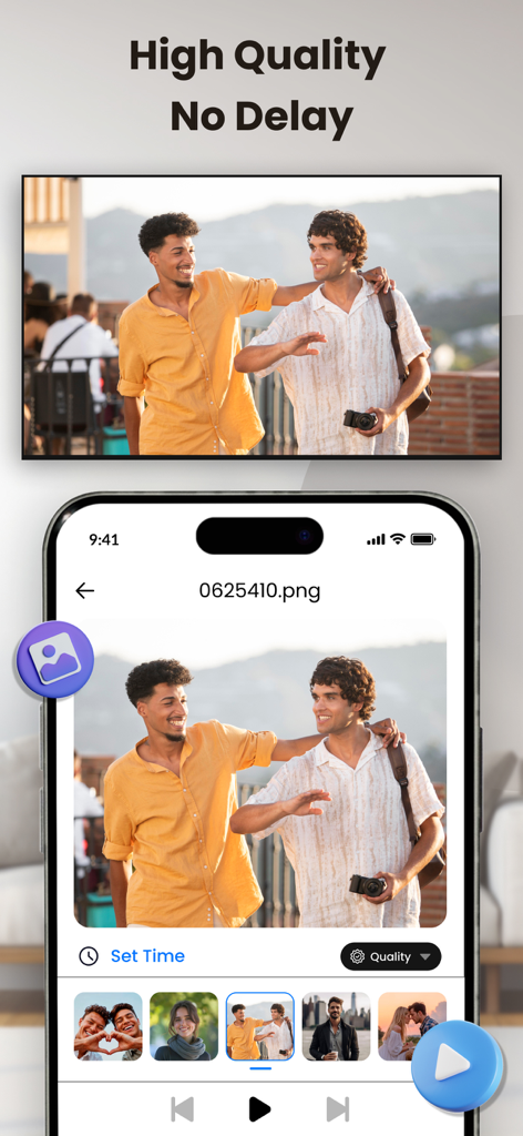 Smart View TV Screen Mirroring - Mirroring dello schermo dell'iPhone di foto di alta qualità su un display di smart TV