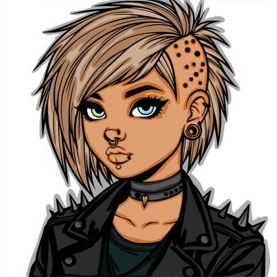 realistic punk girl