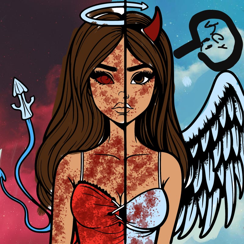 devil vs angel realistic girl