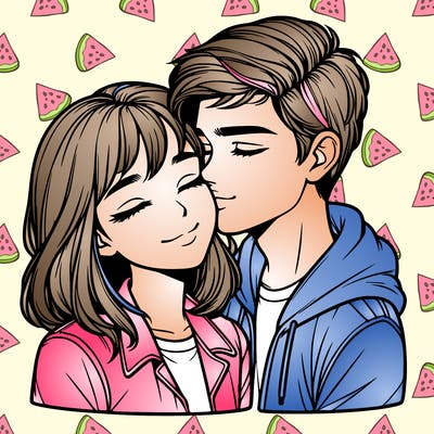 realistic girl and boy  love