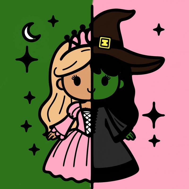 split princess and witch