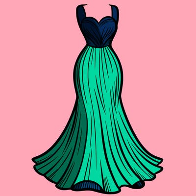 attractive long fashion dress