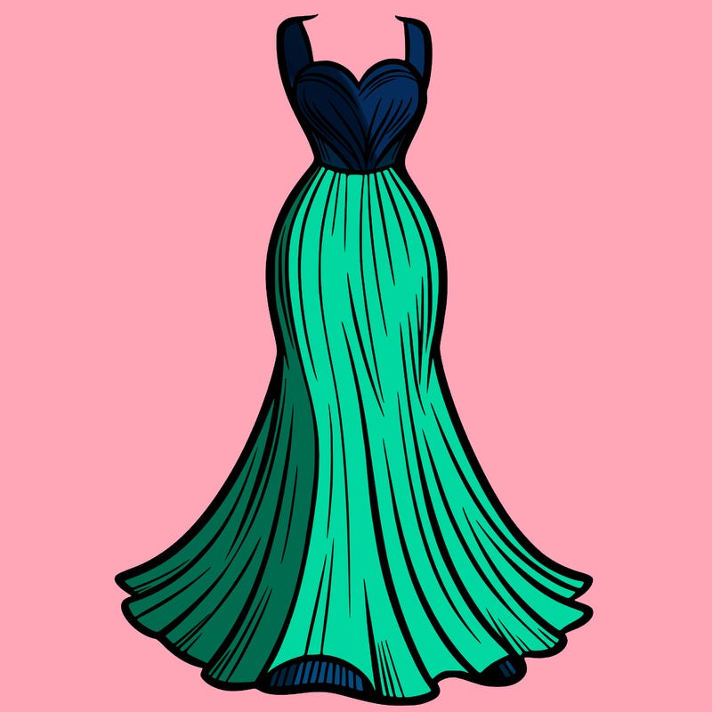 attractive long fashion dress