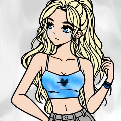 girl in crop top