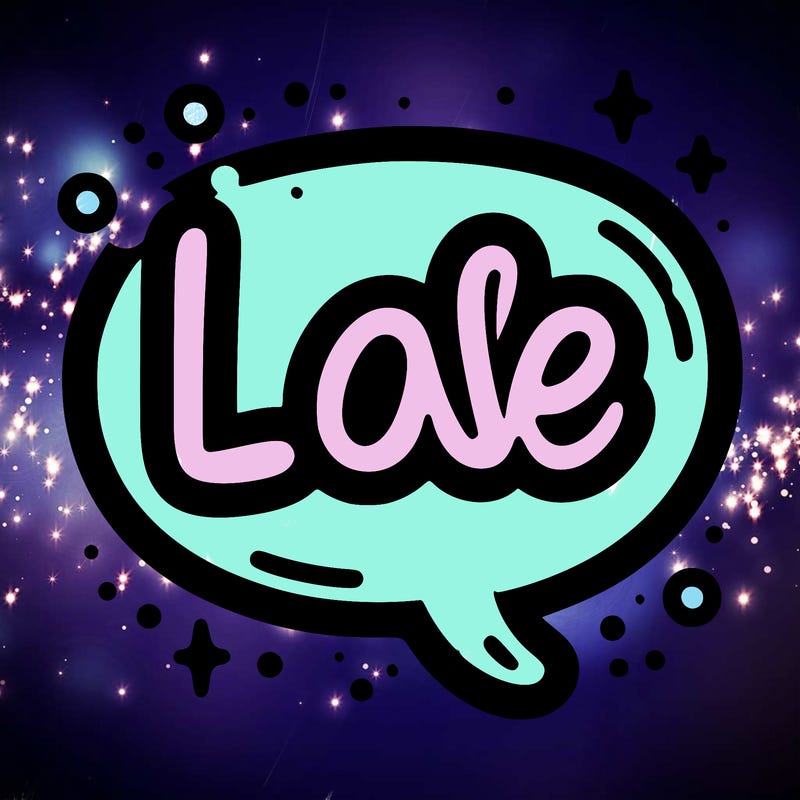 bubble letter that says love