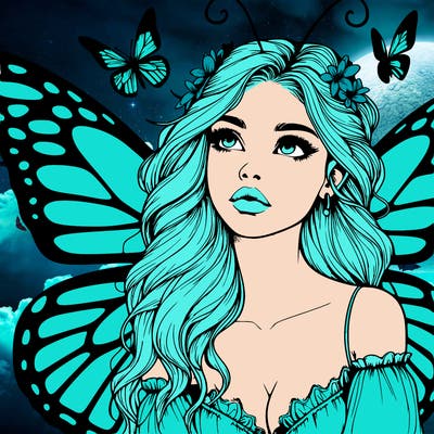 butterfly fairy realistic girl