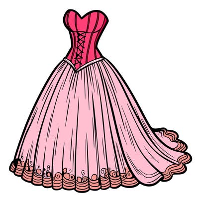 wedding dress-corset and a long and flowy skirt