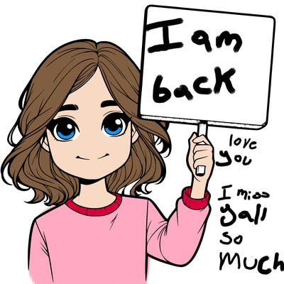 realistic girl holding up a sign