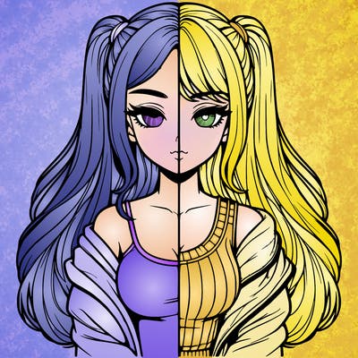 realistic girl split