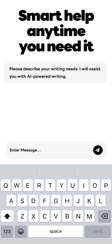 Dynamic Lyrics 2.0-Play in Car - AI chat interface for writing assistance in the Dynamic Lyrics app