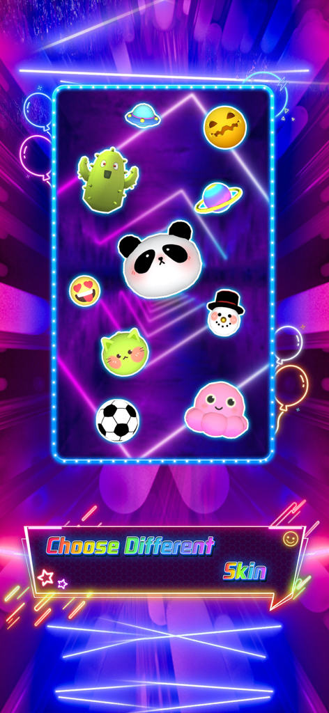 Music Hop EDM Rush - Music Hop EDM Rush character skin selection menu with cute animal and object icons