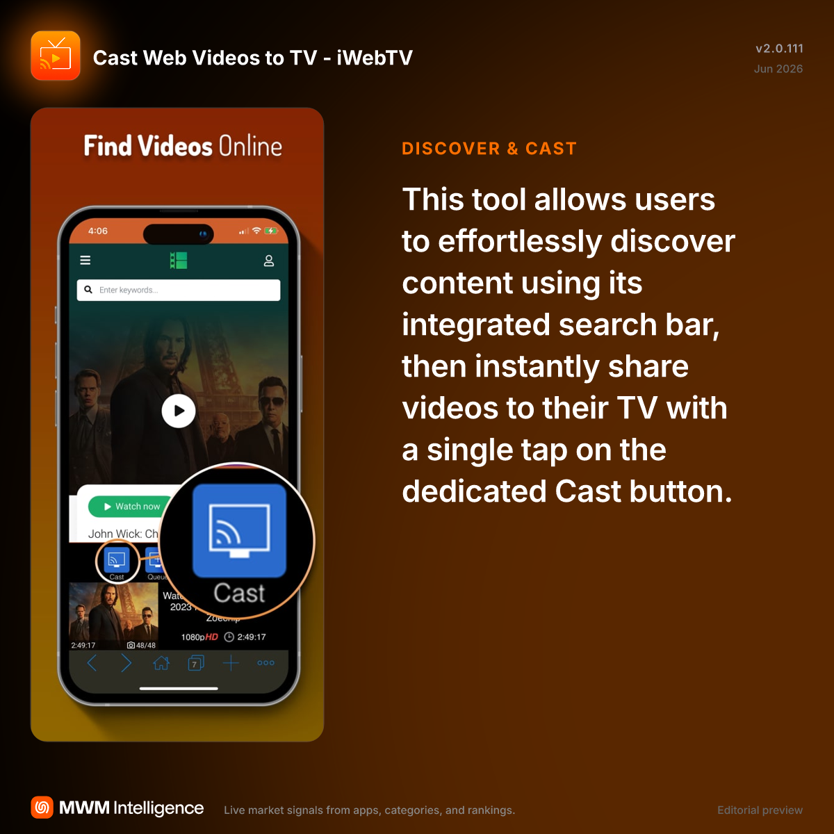 Cast Web Videos to TV - iWebTV - Photo & Video App | MWM