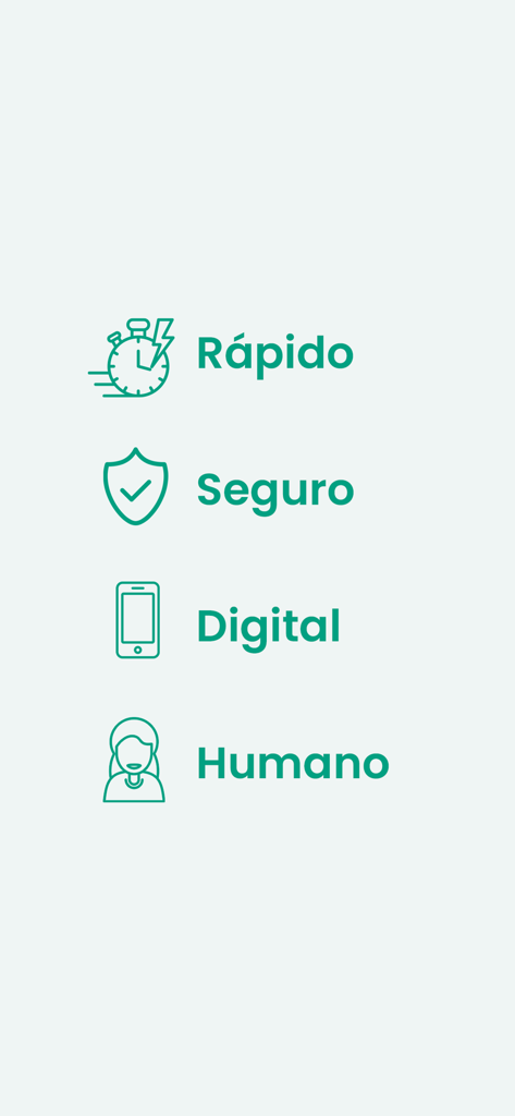 Konsi | Empréstimo Consignado - Konsi app features showing fast secure digital and humanized service icons