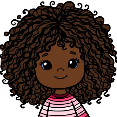 4 year old girl with curly hair