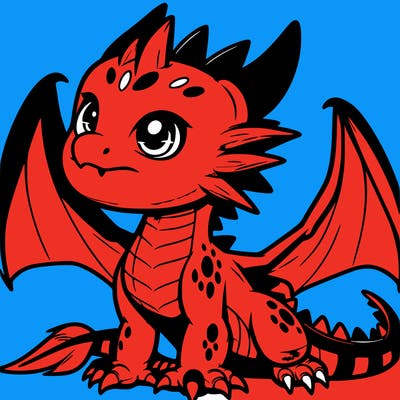 fierce baby night dragon