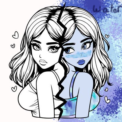 realistic girl split