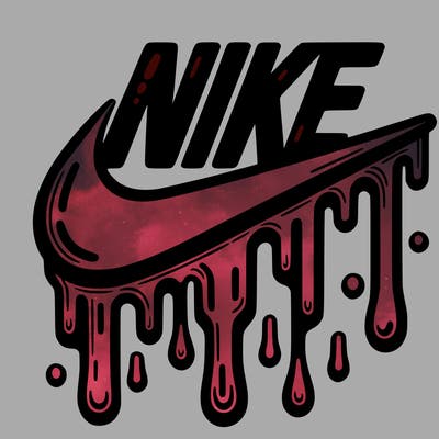 dripping nike logo