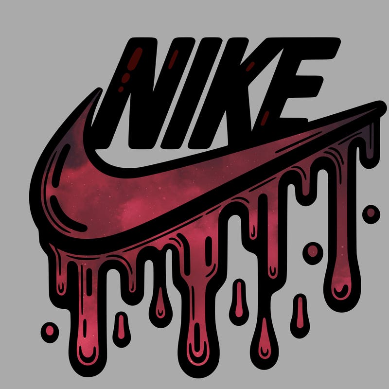 dripping nike logo