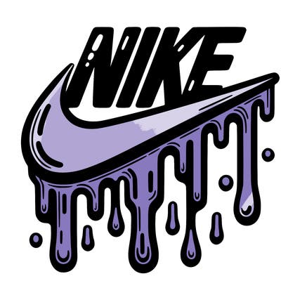 dripping nike logo