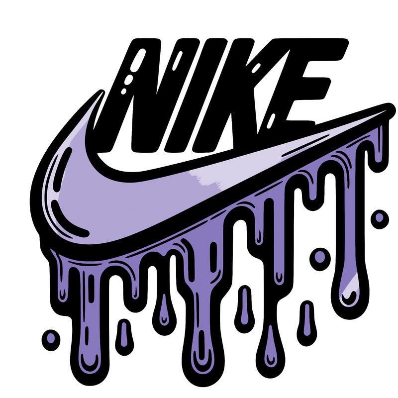 dripping nike logo