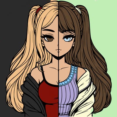 realistic girl split