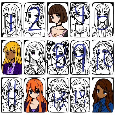 girls that look diffrent anime