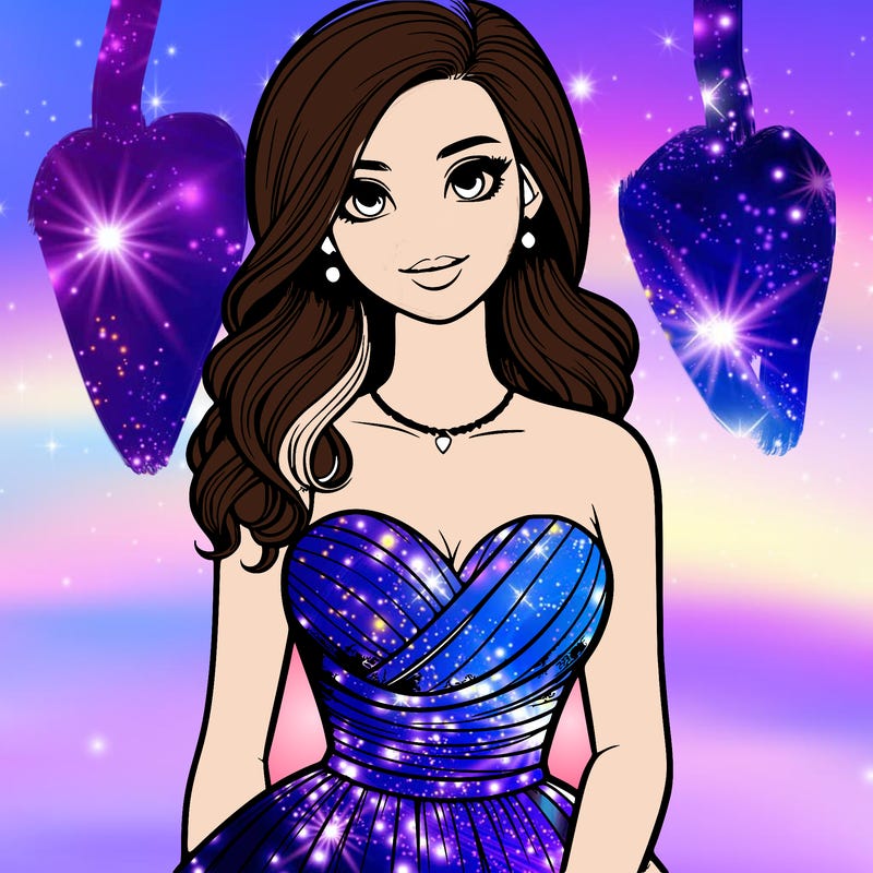 realistic girl in prom dress