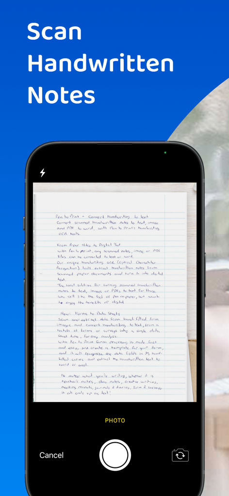 PenToPrint Handwriting to PDF - PenToPrintアプリで手書きの紙のノートをスキャンするスマートフォン
