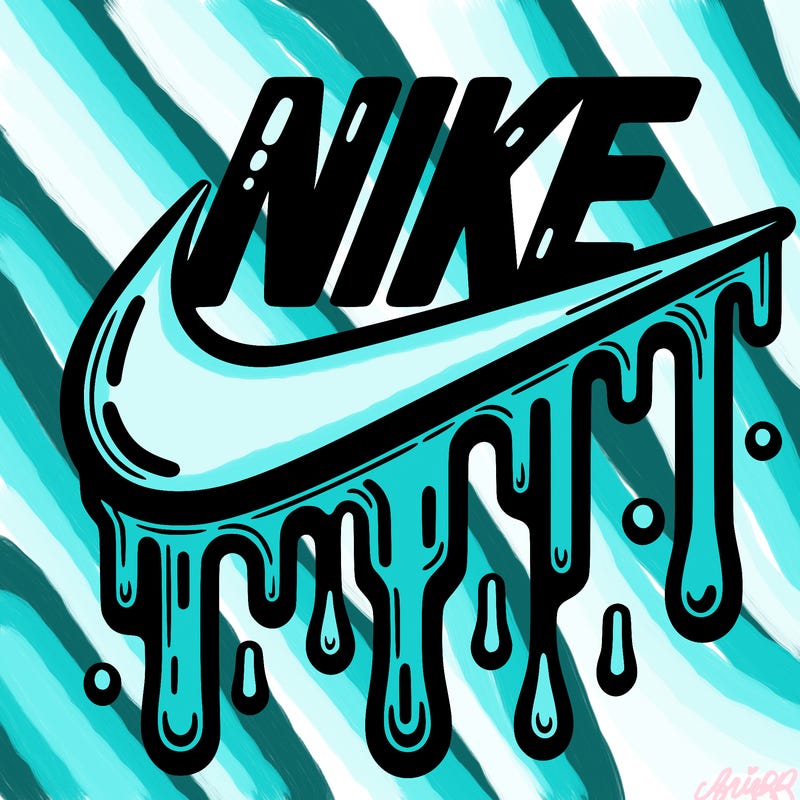 dripping nike logo