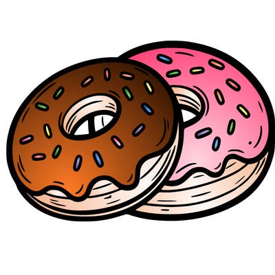 a piece of food doughnuts