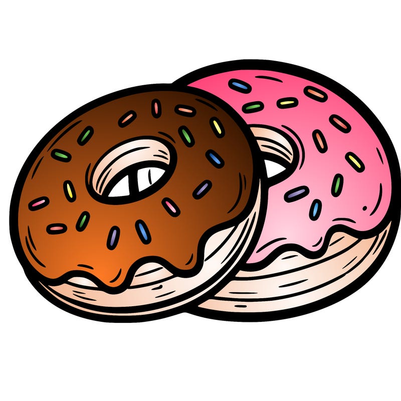 a piece of food doughnuts