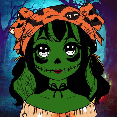 realistic girl halloween