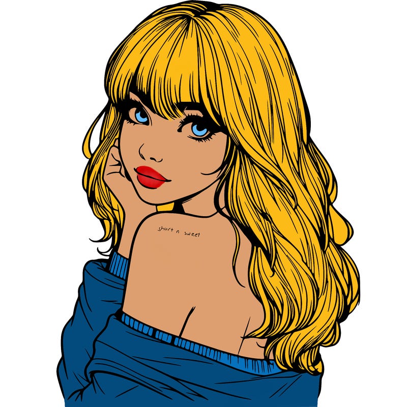 realistic girl with bangs looking over her shoulder