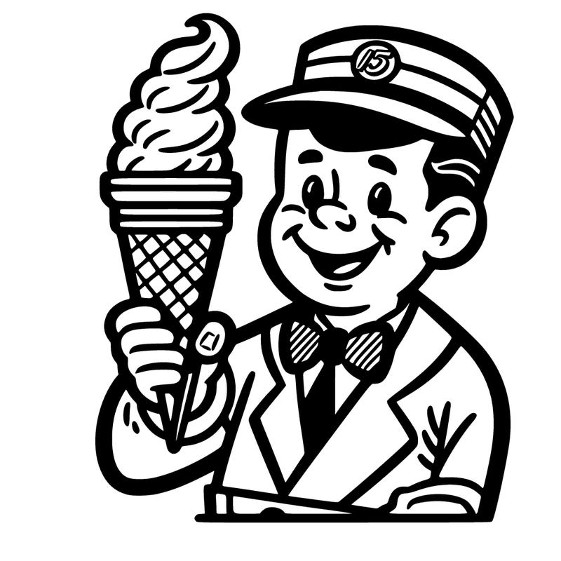 1950s ice cream man