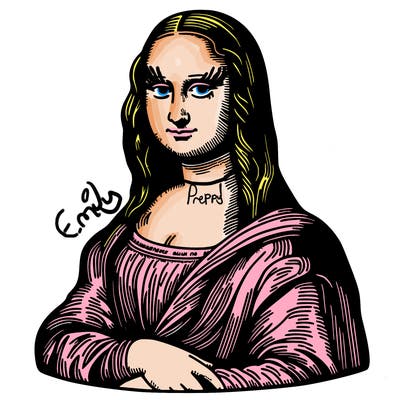 the realistic art piece, the mona lisa