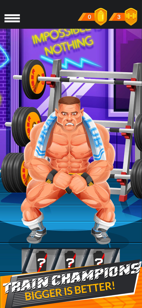 Un personaje culturista fuertemente musculado en un entorno de gimnasio del simulador After Gym