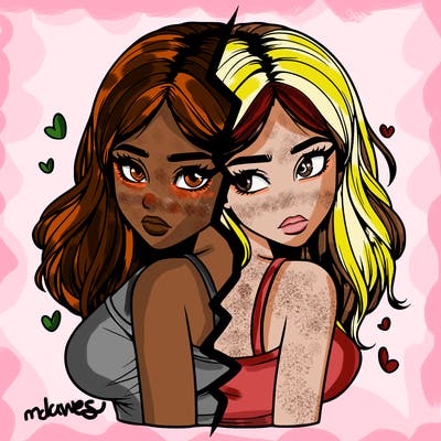 realistic girl split