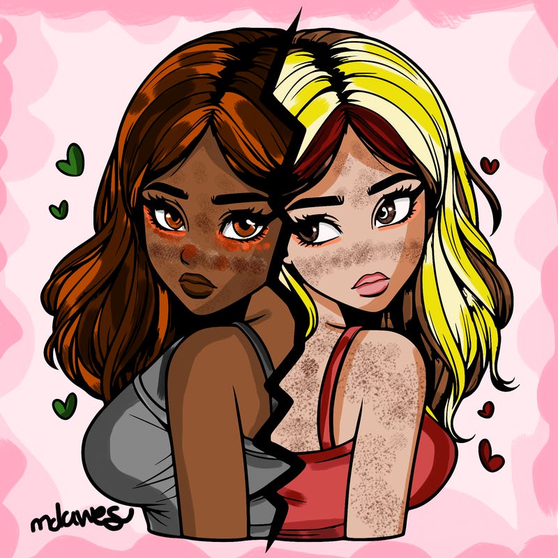 realistic girl split