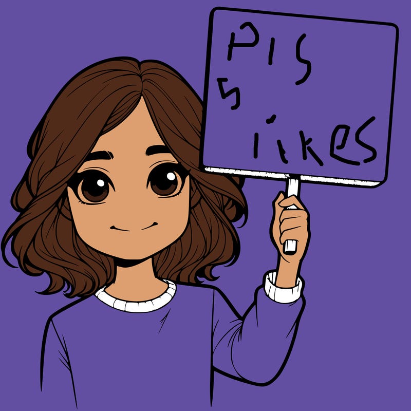 realistic girl holding up a sign