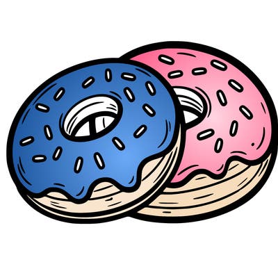 a piece of food doughnuts